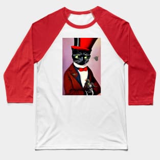 Bartholomew! The Steampunk Cat Baseball T-Shirt